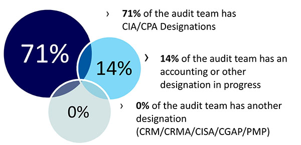 Figure 1. Internal audit staff qualifications as of December 31, 2021