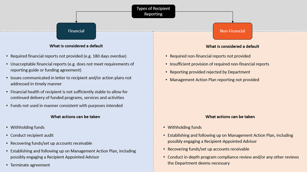 Figure 2 - Recipient Reporting Default Identification and Corrective Actions