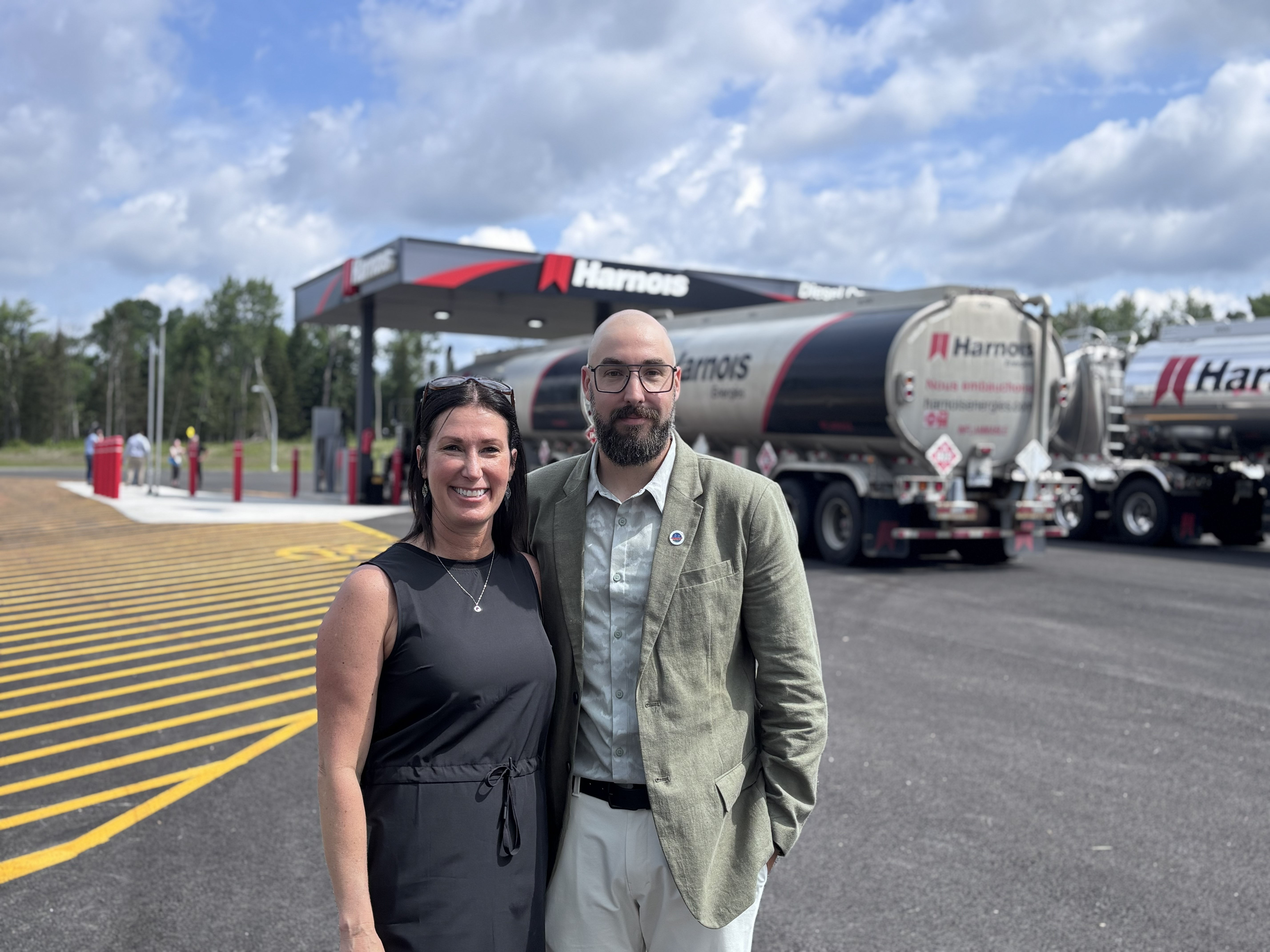 Esther Blier and Alex Lepage at the truck park's inauguration