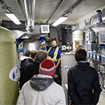 Visite guidée de l'usine de traitement de l'eau.