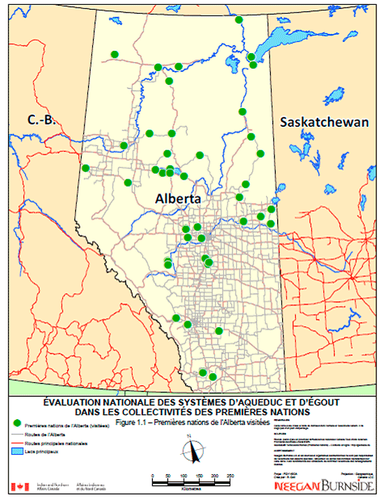 Figure 1.1 – Premières nations visitées en Alberta