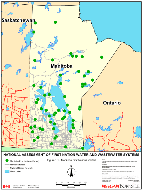 Figure 1.1 - Manitoba First Nations Visited